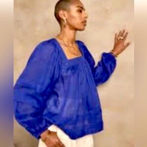 Elegant Blue Women's Top